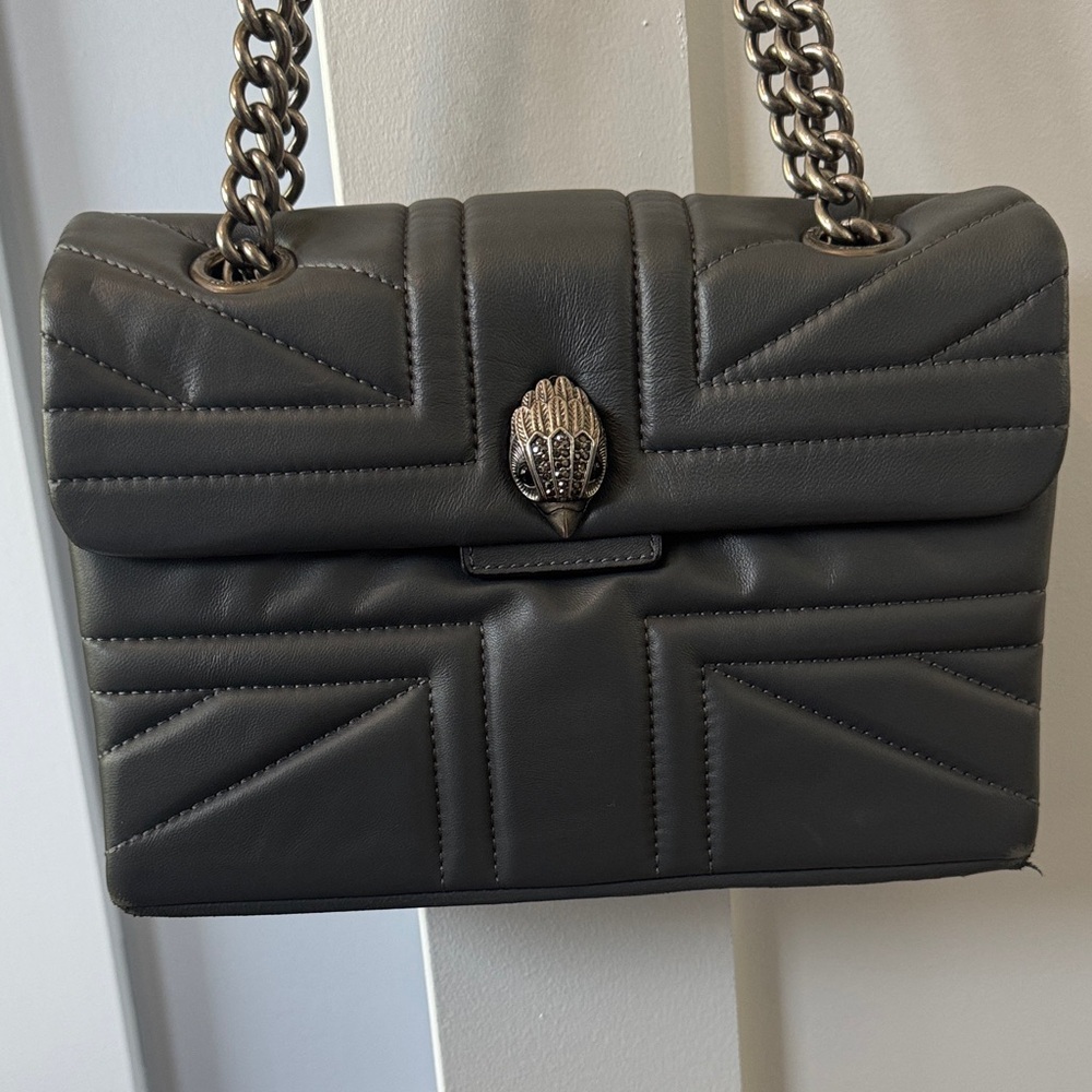 Kurt Geiger - The Kensington Dark Gray Quilted Shoulder Bag